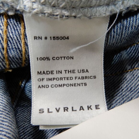 SLVRLAKE Dallas Denim Maxi SKIRT Size 31 Blue Hard Times Front Slit NEW $299 - Picture 12 of 13